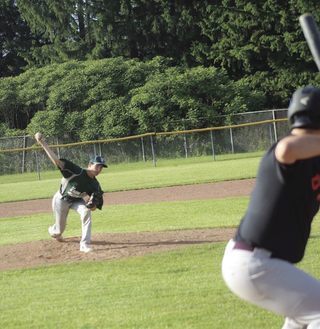 Union City starting pitcher Shad Haskins delivers a pitch.